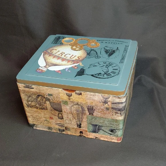 🎁 Circus Themed Hand Crafted Valet Or Memory Box - Picture 1 of 6